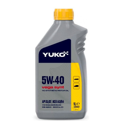 Олива моторна 5W-40 API SL/CF YUKO VEGA SYNT 1л ПЕ /уп.12шт