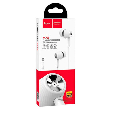 Навушники Hoco M70 (білі) 1,2м