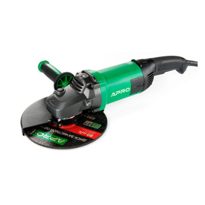 Шліфувальна машина кутова(болгарка) Апро 230мм/2300W (ПРМ) гарантія 1 рік (новий дизайн)