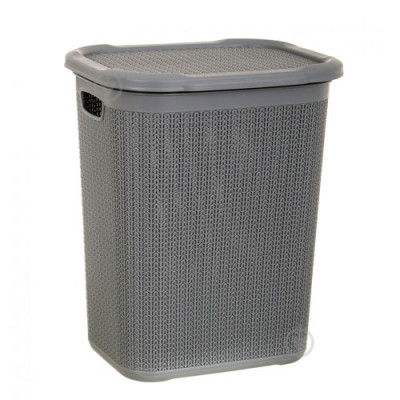 Кошик для білизни 50л плетений UCSAN Сірий/М-079