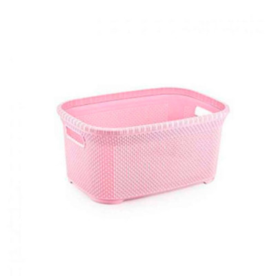 Кошик для білизни 38л візерунчатий Пудра