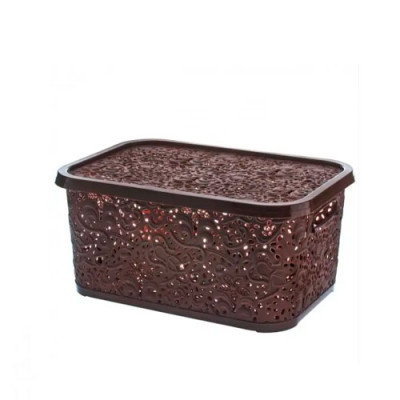 Кошик з кришкою 10л Метелик Коричневий