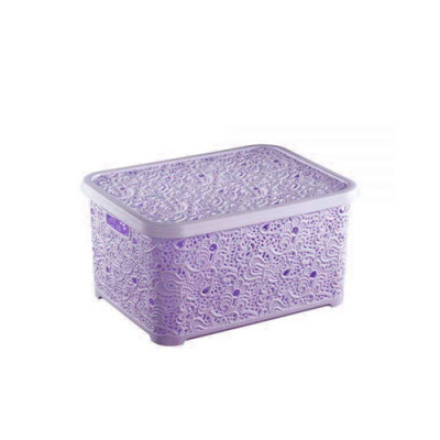 Кошик з кришкою 10л Метелик Фіолетовий