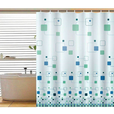 Штора для душа PEVA 180*180см 12 колец Геометрія