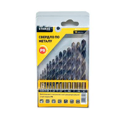 Набір свердел по металу (2-8мм) STARKE Р9 /уп.6шт ART8101 Набір свердел по металу (2-8мм) STARKE Р9 /уп.6шт ART8101