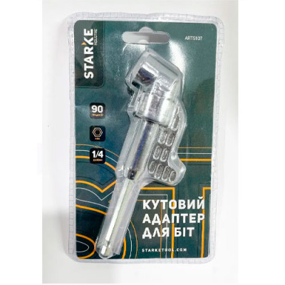 Редуктор кутовий Starke для біт під шуруповерт металевий великий /5107