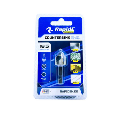 Свердло-зенківка по металу 20,5мм конічне на 5 різців RapidE