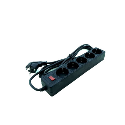 Мережевий фільтр 5г 3м з/з кнопкою ElectroHouse чорний/EH-NFB-5,3