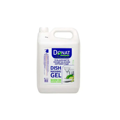 Засіб миючий для посуду DONAT на основі харчової соди ПЕ каністра 5л Донат/ уп.4шт