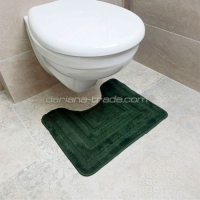 Килимок побутовий текстильний під унітаз Dariana 50*40см зелений рамка Econom Ucat