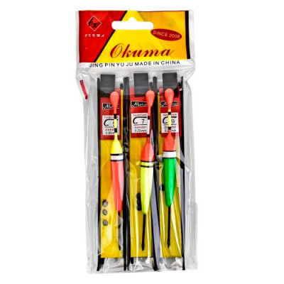 Набір поплавків з волосінню,грузтлами та гачками уп.3шт /SF24271