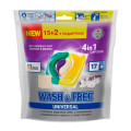 Засіб для прання капсули Wash & Free Магія орхідей 15+2шт уп.12шт