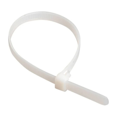 Стяжка кабельна 5.0мм*300мм стандартний замок (уп. 100 шт.) UNIFIX біла