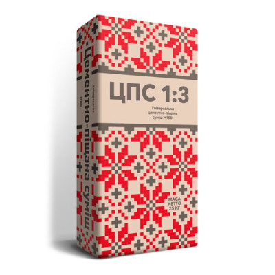 .Цементно-пісчана суміш (25кг) ЦПС 1:3 (уп-54)