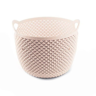 Кошик для зберегання 1,5л круглий Кремовий DROP DESING/М-152