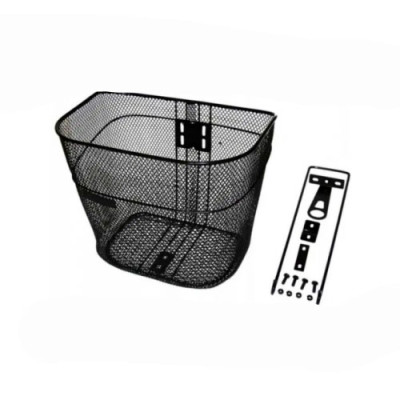 Корзина передня 28л сітка метал/чорна з кріпленням
