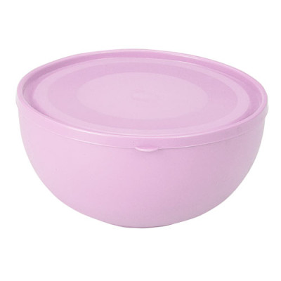 Миска(салатник) пластик 1,2л з кришкою Пудра /М-285 /уп.12шт