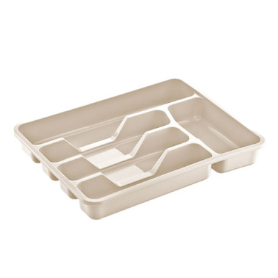 Лоток для столових приладів малий Кремовий /14000/ Dunia plastik