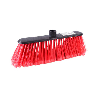 Мітла без ручки 27см (пластик) чорна/червона