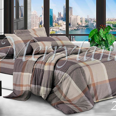 К-т пост. білизни двоспальне /2751 бязь MERRYLAND BRONZE(пр.180*215, под. 180*215 нав.70*70*2)