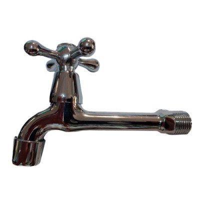 Кран пивний 1/2 ручка хром 17см JG (шар латунь)