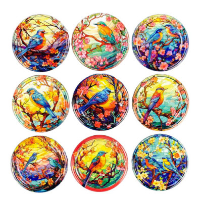 Кришка для консервації твіст 82мм Панночка Птахи вітраж уп.20шт