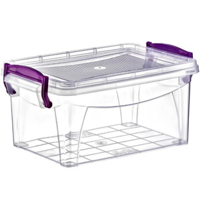 Контейнер харчовий 0,6л з затискачем прямокутний