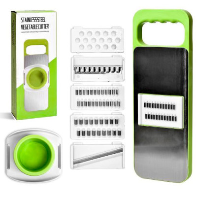 Овочерезка з контейнером 5насадками та плодотримачем 30*12см/R92675