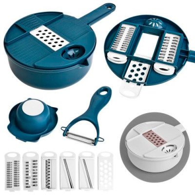 Овочерезка з контейнером 6насадками та плодотримачем 30*12см/R30693