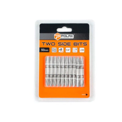 Набір біт до викруток 50мм (51-084) двосторонні / ПОЛАКС