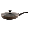 Сковорода з АП/покриттям d=260 з кришкою скло PN-26C NON-STICK Шоколад