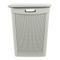 Кошик для білизни 43л (460*290*550мм) везерунчатий Світло-сірий SLIM