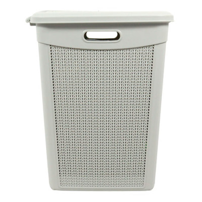 Кошик для білизни 43л (460*290*550мм) Світло-сірий SLIM