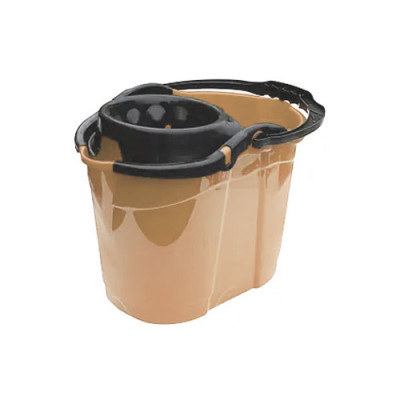 Відро МОП 14 л овальне з віджимом капучино 