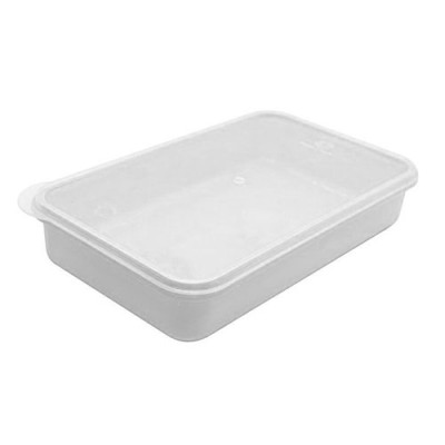 Контейнер харчовий 0,7л прямокутний з кришкою Прозорий