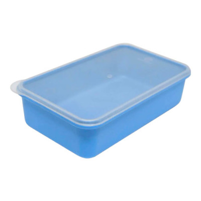 Контейнер харчовий 1л прямокутний з кришкою Аквамарин