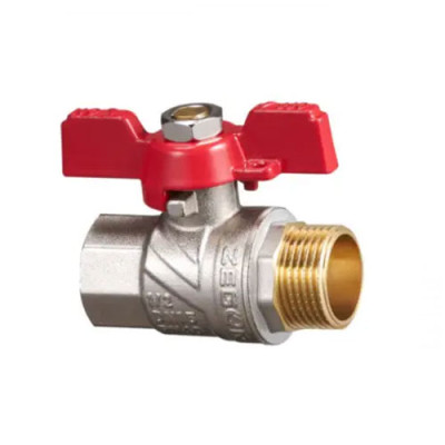 Кран кульовий 3/4 ЗЗ метелик ZEGOR червоний (шар латунь)