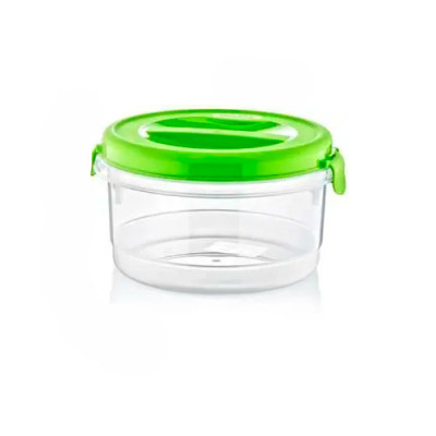 Контейнер харчовий 2л круглий з затискачем