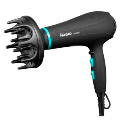 Фен для волосся 2600Вт Magio MG-169 чорний 2швид, 3режими тепла дифузор гарантія 1 рік Фен для волосся 2600Вт Magio MG-169 чорний 2швид, 3режими тепла дифузор гарантія 1 рік