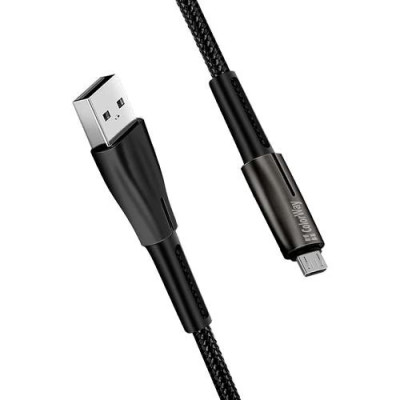 Кабель USB 1м /Micro USB ColorWay Black 2.4A (CW-CBUM035-BK)