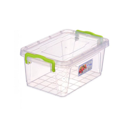 Контейнер харчовий 8,25л з затискачем прозорий Dunya plastic /33123