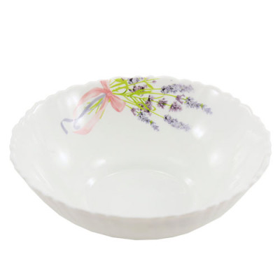 Миска(салатник) склокерам. №8 Лаванда хвилястий край /BB406/уп.6шт