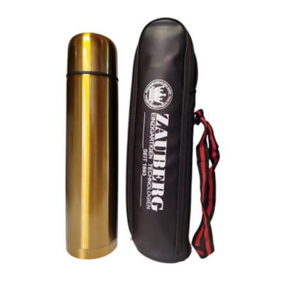 Термос нерж 1,0л в чохлі ЗОЛОТО/МЕТАЛІК /SL-100Z-C-GOLD