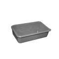 Контейнер харчовий 1л прямокутний з кришкою Металік