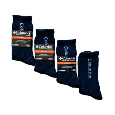 Шкарпетки (№413) махрові високі Columbia XL631ч чол (41-45) Чорні уп.12шт