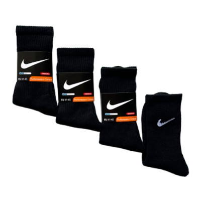 Шкарпетки (№418) махрова стопа високі Nike PXL205ч чол (41-45) Чорні уп.12шт