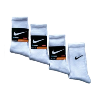 Шкарпетки (№419) махрова стопа високі Nike PXL205b чол (41-45) Білі уп.12шт