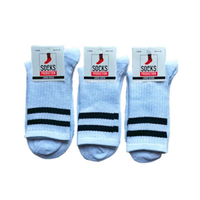 Шкарпетки (№415) махрова стопа високі без малюнка PXL201b чол (41-45) Білі уп.12шт