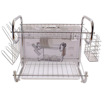 Сушарка для посуду двоярусна нерж. 50*25*36см ZAUBERG /DN0850W