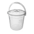 Відро 20л п/е прозоре з кришкою